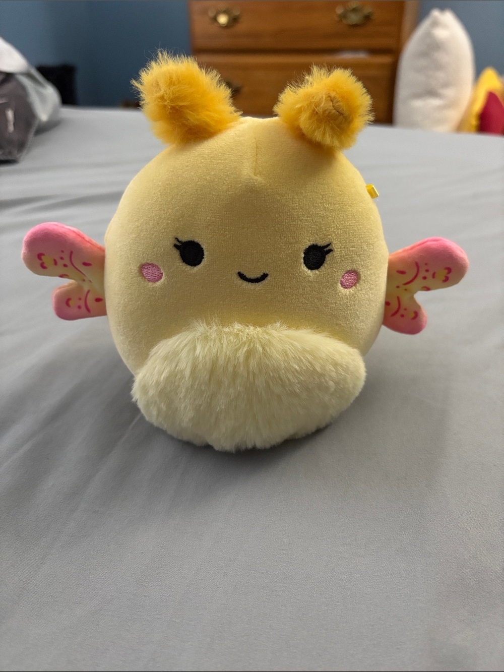 Plush Yellow Butterfly with Pink Wings